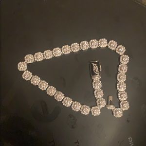 16inch baguette white gold